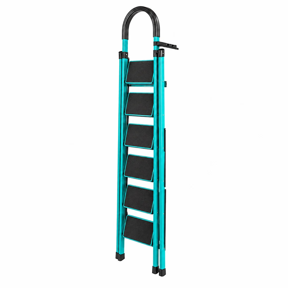 Scară Pliabilă AT PERFORMANCE®, 6 Trepte, 150 kg, Oțel, Antiderapantă, Înălțime 173 cm