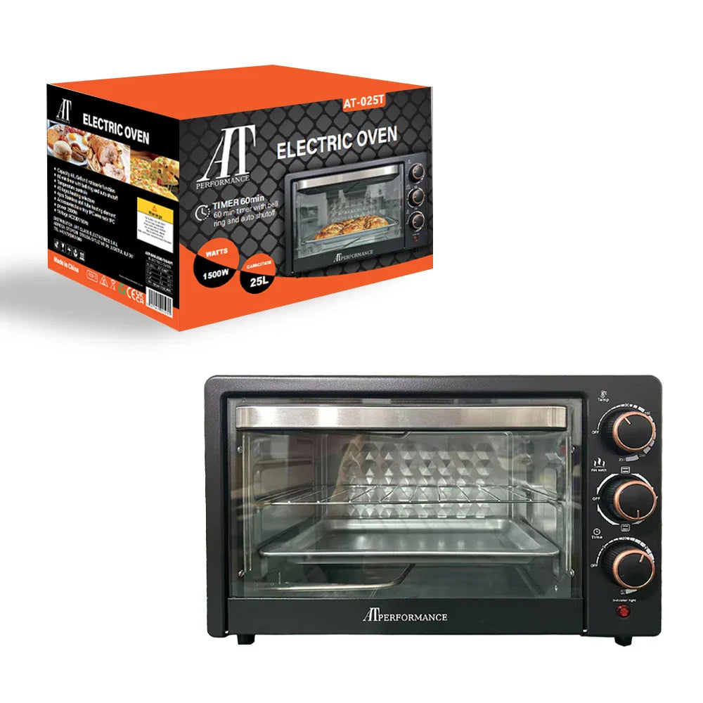 Cuptor electric multifuncțional AT Performance AT-025T, 25L, 1500W, Timer 60 min