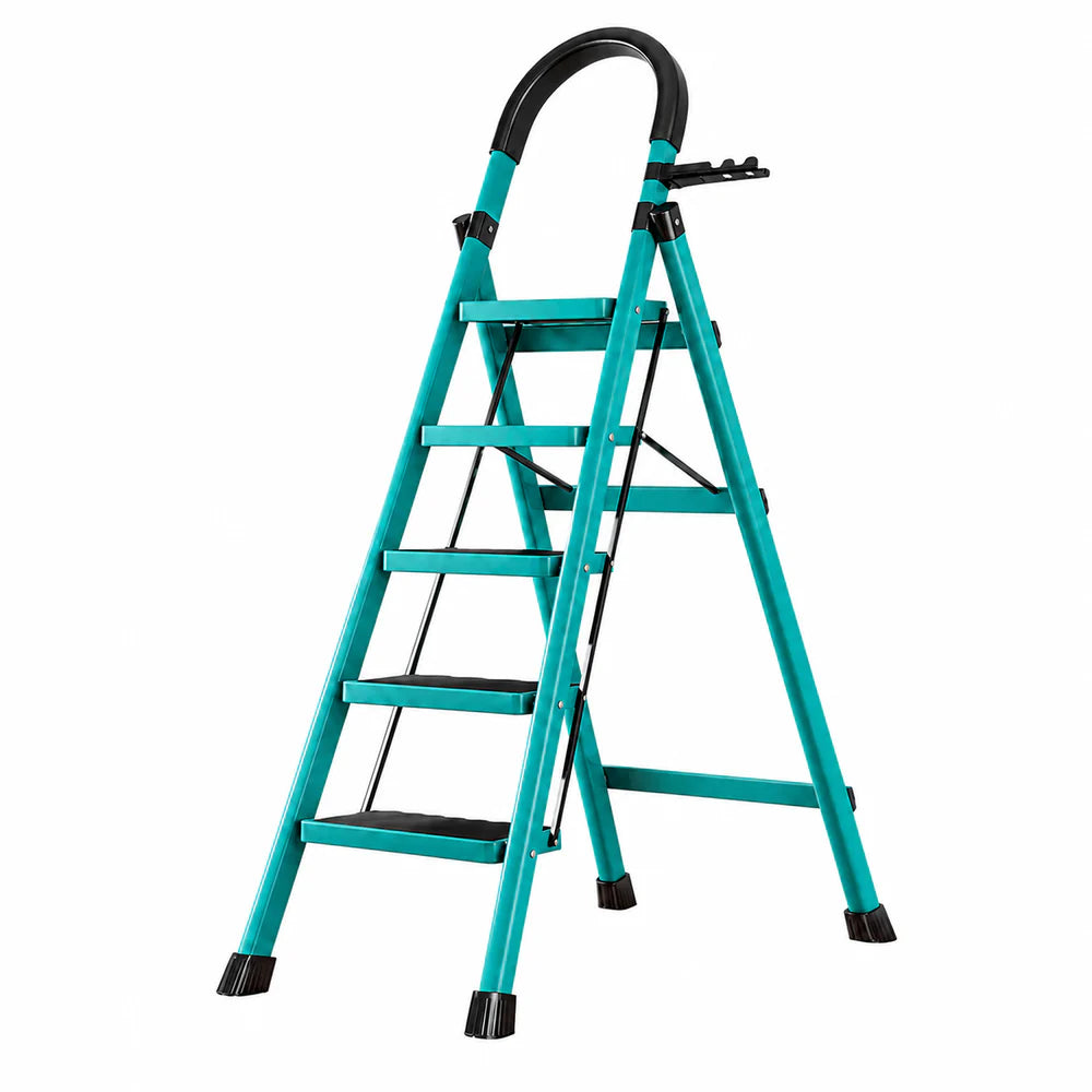 Scara Pliabila cu 5 Trepte Late, At Performance, Metalica, Maxim 150 Kg, Picioare Antialunecare