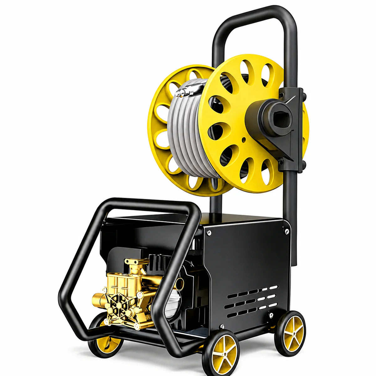 Spălător cu Înaltă Presiune AT PERFORMANCE® AT-2091 – 2200W, Tambur Furtun, Pulverizator Spumă și Accesorii Complete