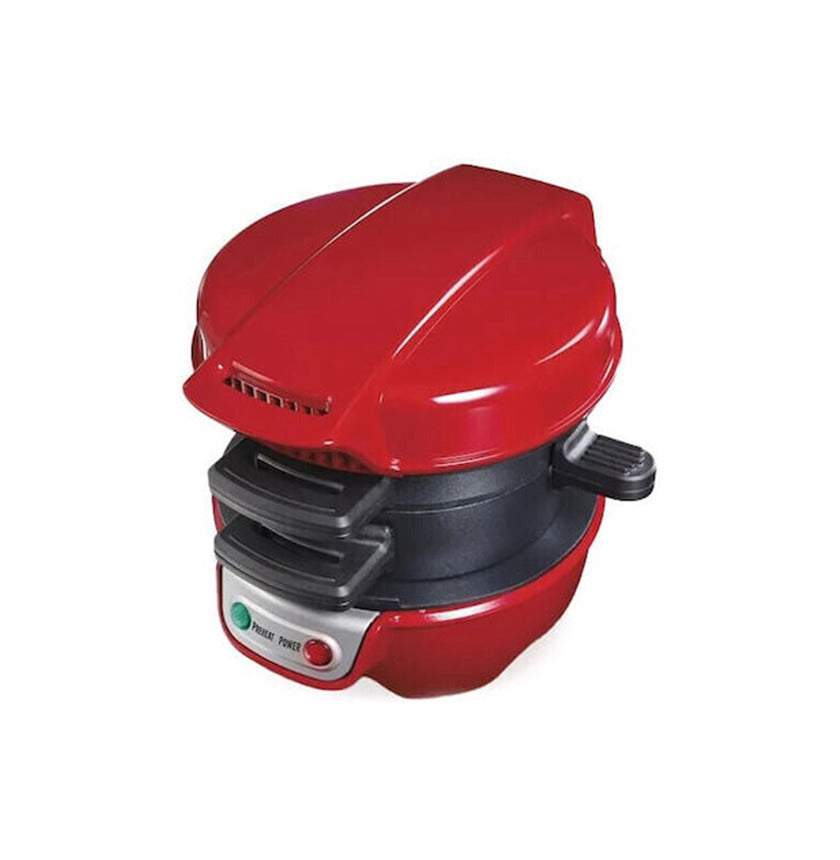 Aparat 2-in-1 pentru Burgeri și Sandvișuri, 600W, Plăci Antiaderente