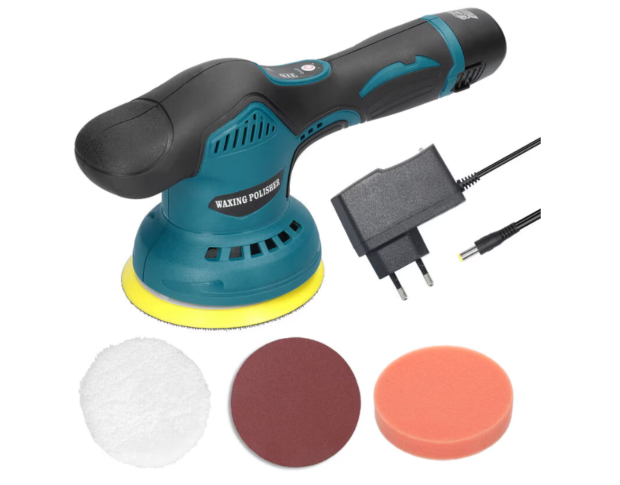 Aparat Polish Fără Fir 12V, 2500–5000 RPM, 8 Trepte, 2 Acumulatori Li-Ion