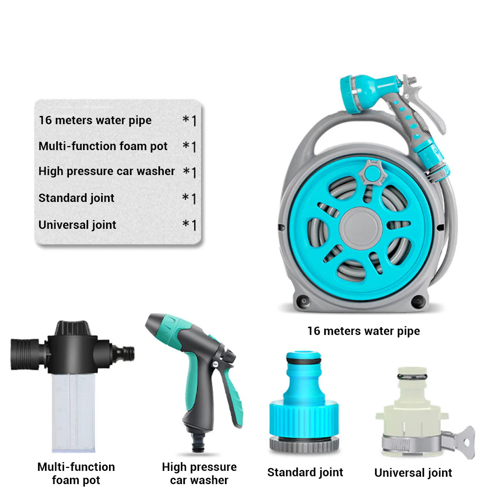 Aparat de Spălat cu Presiune Portabil Multifuncțional, Kit Complet pentru Mașină, Curte și Grădină