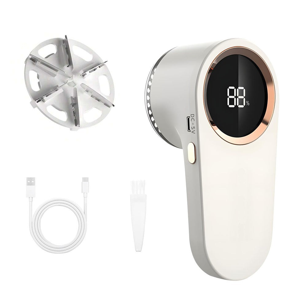 Aparat Electric pentru Curățat Scame cu 6 Lame și Display Digital