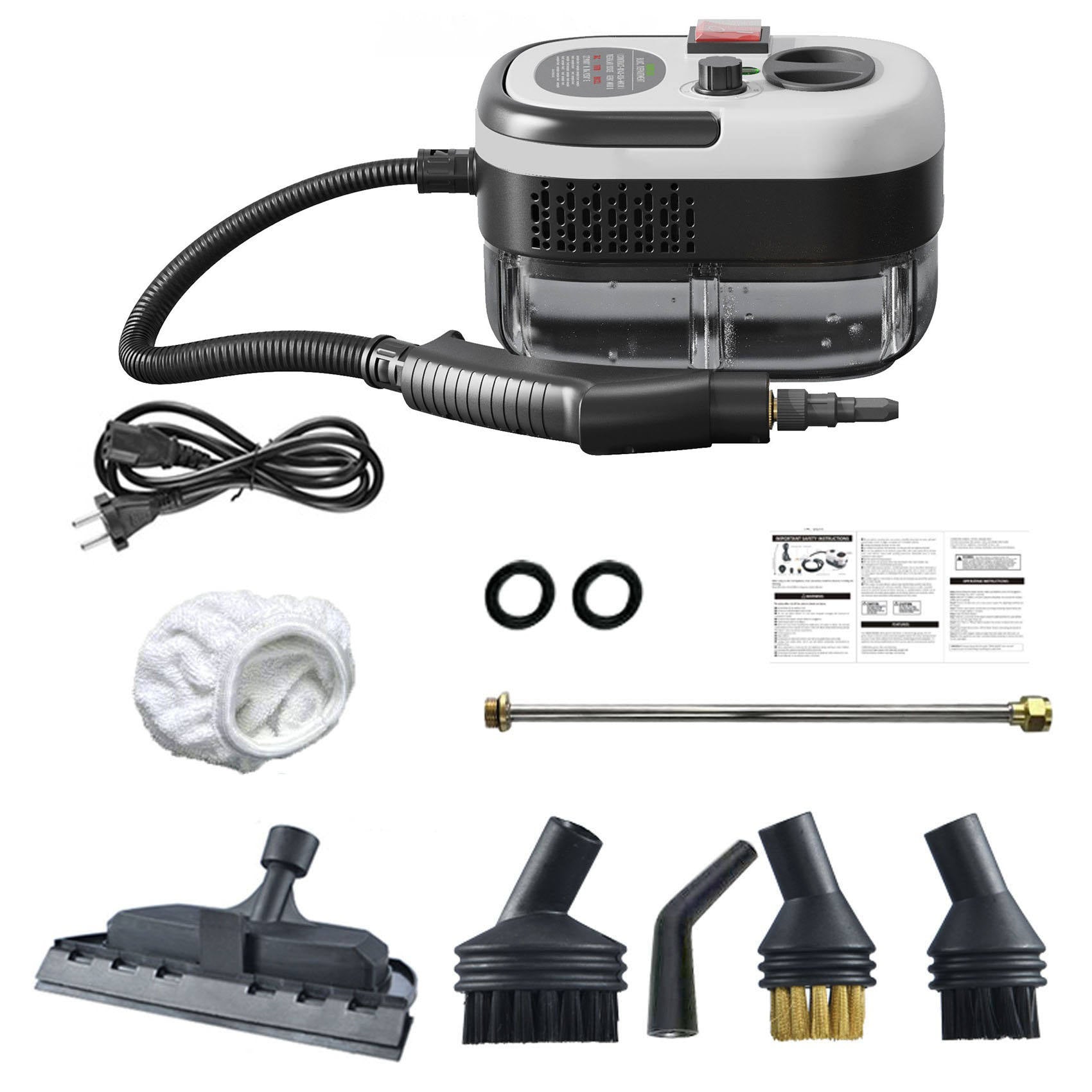 Aparat de Curatat cu Abur Portabil, 2500W, Rezervor 1000ml, 6 Trepte de Abur