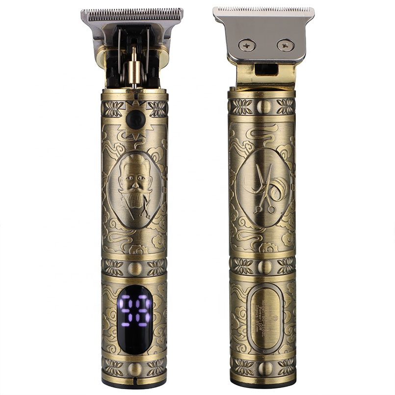 Aparat de Tuns și Contur 2-în-1 cu Ecran Digital, Acumulator, Lame T-Blade, 4 Piepteni Ghidaj