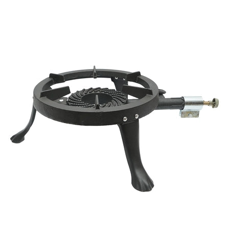 Arzator Pirostrie Gaz din Fonta Rotund, Diametru 33 cm, Ideal pentru Ceaun si Camping, Negru