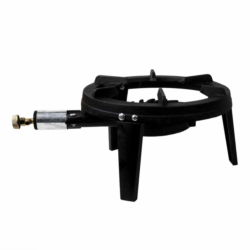 Arzator Pirostrie Gaz din Fonta Turnata, Diametru 28 cm, Portabil pentru Camping si Casa, Negru