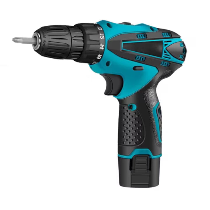 Bormașină / Autofiletantă Fără Fir 12V cu 2 Acumulatori și Trusă de 24 Accesorii