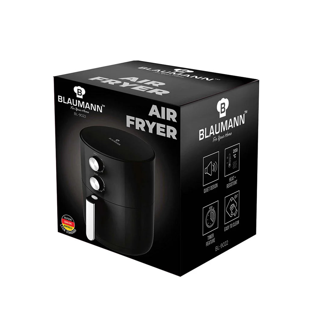 Friteuza cu Aer Cald (Air Fryer) 3.5 Litri, 1500W, Gatire Sanatoasa Fara Ulei, Cos Antiaderent, Negru-Argintiu