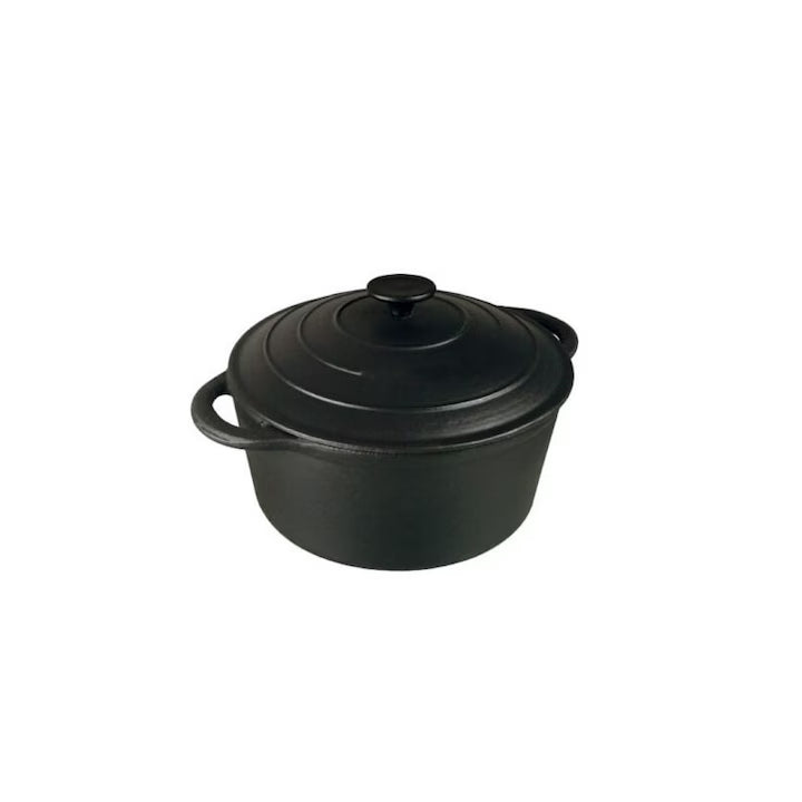 Cratiță din fontă cu capac 24 cm – Bachmayer BM-327 | 3.9 L, design robust, gătire uniformă