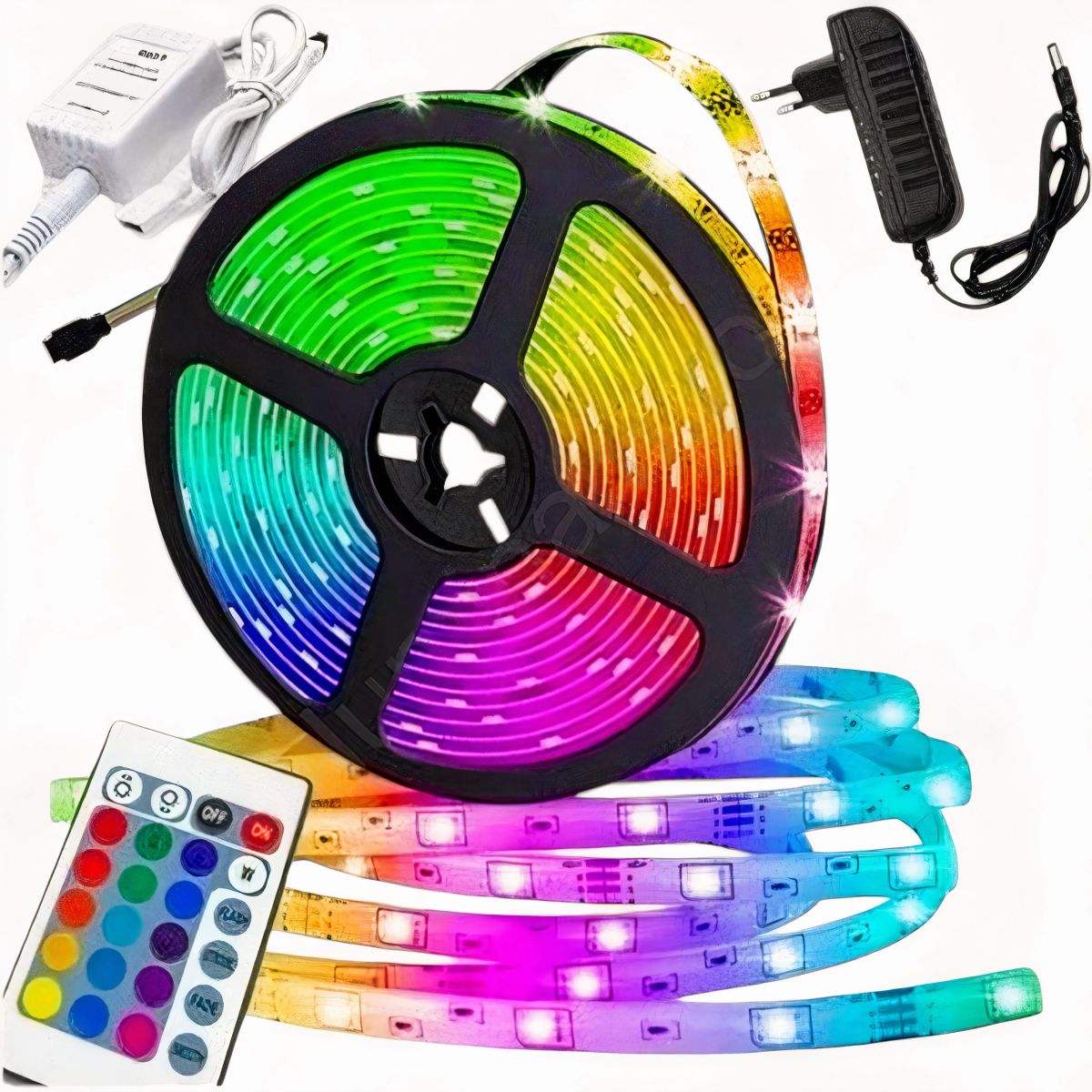Bandă LED RGB Multicolor 10m, Telecomandă, Efecte Dinamice, Iluminat Decorativ Interior