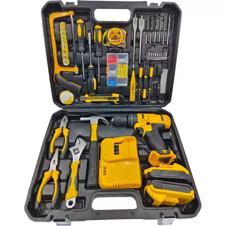 Bormașină cu 2 Acumulatori 36V, 5Ah + Trusă Completă cu 110 Piese – Set Profesional de Scule și Accesorii