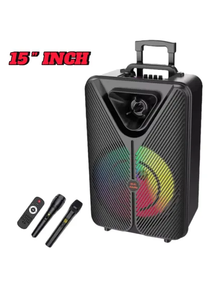 Boxă Trolley PartyBox 15INCH ZQS15123 – Sunet Puternic, Distracție Garantată!