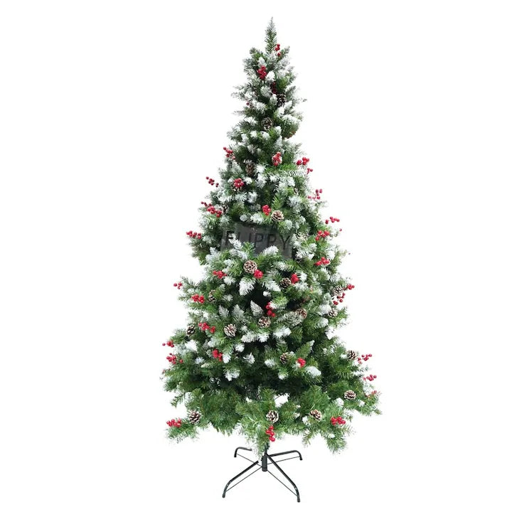 Brad Artificial de Craciun 180 cm, Aspect Natural Bogat, 319 Ramuri, Suport Inclus,