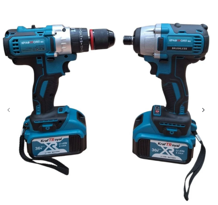 Set Bormașină și Mașină de Înșurubat cu Impact, 2 Acumulatori 48V 8Ah – Trusă Profesională pentru Găurire și Fixare