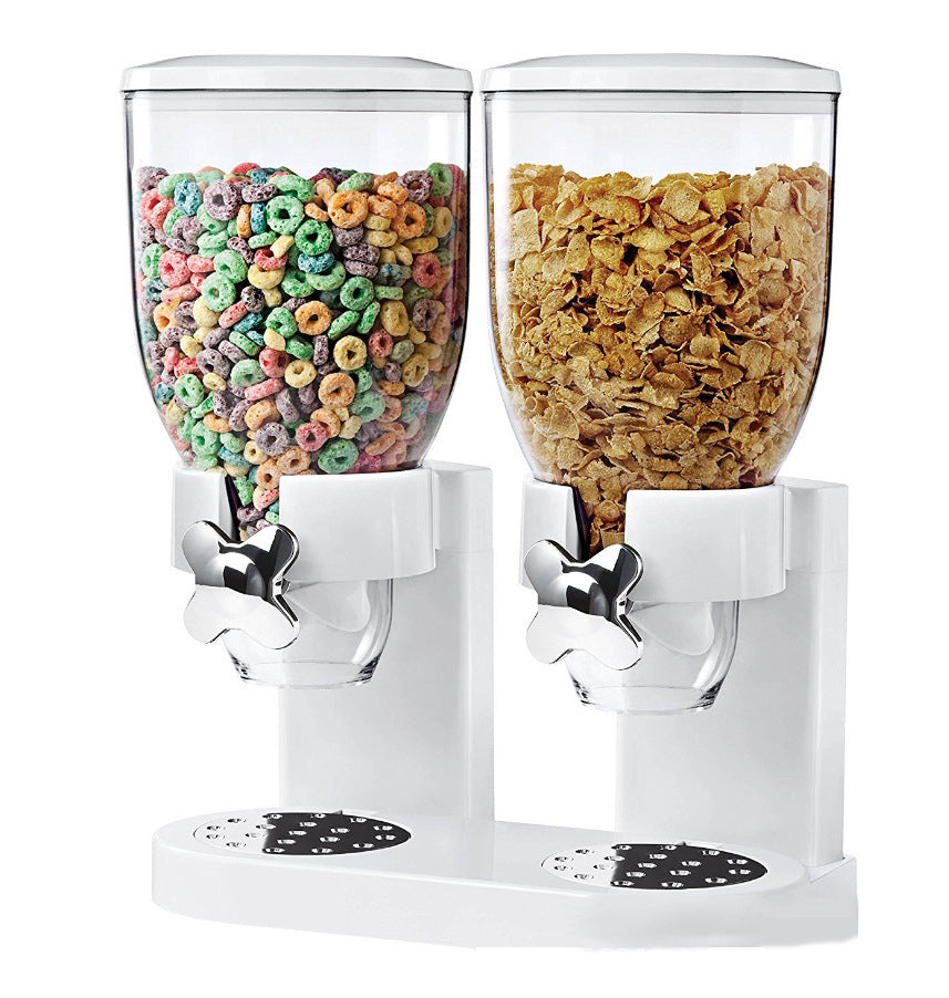 Dozator Dublu pentru Cereale si Alimente Uscate, 4 Litri (2 x 2L)