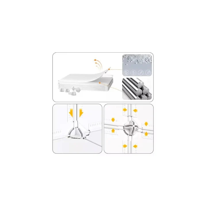 Dulap Modular pentru Copii cu 12 Compartimente, 110 x 37 x 147 cm, Plastic Rezistent, Cadru Metalic