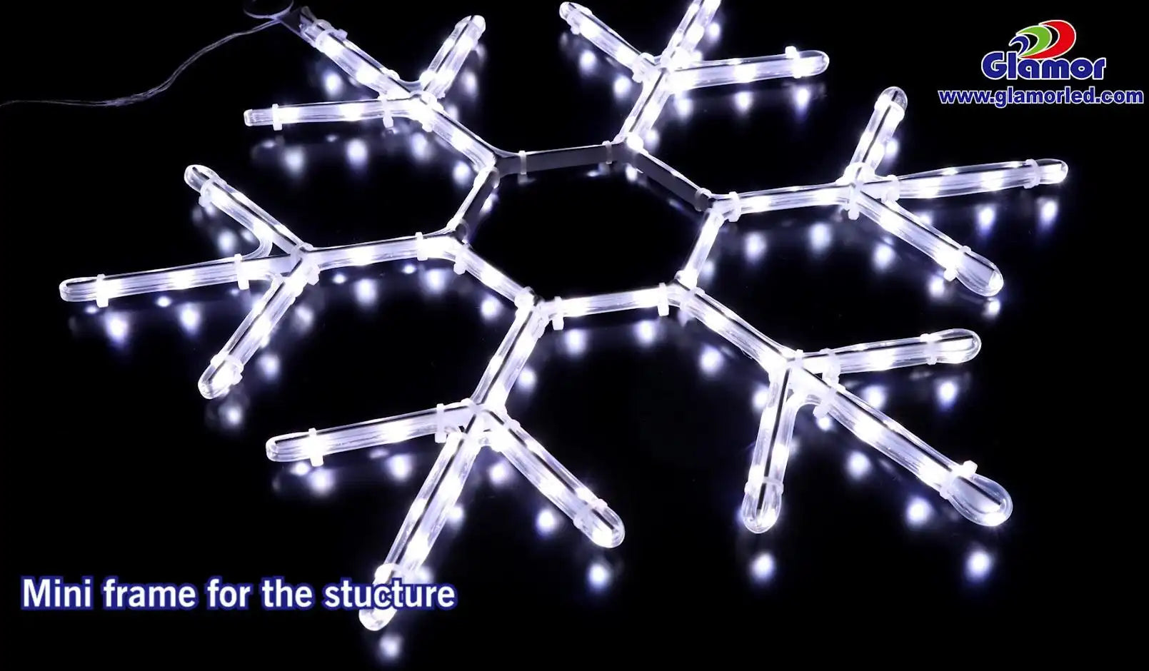 Figurină LED Fulg de Zăpadă, 43–44 cm, Lumina Alb Rece, Decorațiune de Crăciun pentru Interior & Exterior Protejat