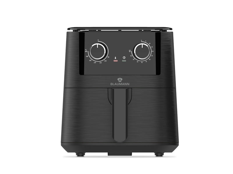 Friteuza cu Aer Cald Blaumann XL 5 Litri, 1400W, Termostat Reglabil, Gatire Fara Ulei, Timer 60 min, Negru