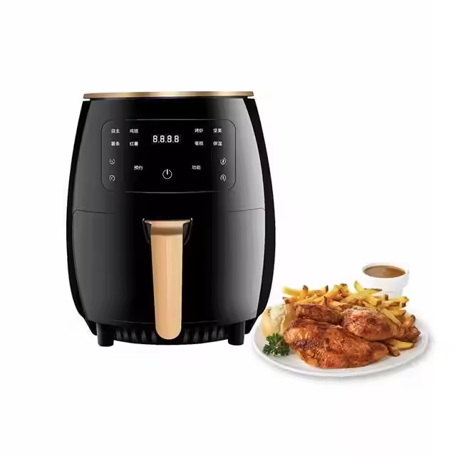 Friteuza cu Aer Cald S-18 Air Fryer, 2400W, Capacitate 6L, Afisaj Digital LCD, Touch Control