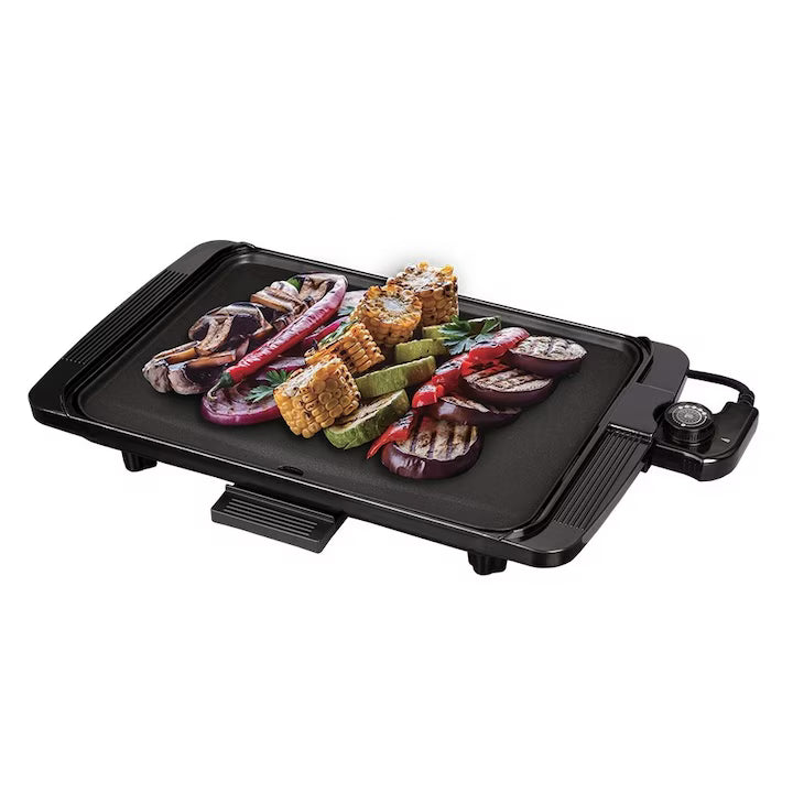 Gratar Electric Berlinger Haus, 1500W, Suprafata Antiaderenta Titan 36x26 cm, Termostat Reglabil, Tava Grasimi, Negru