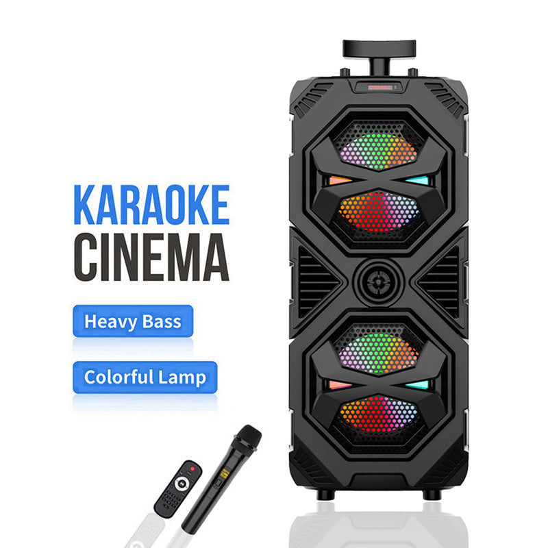 Boxă Portabilă Karaoke Sing-e ZQS8212, 2×12”, 40W, Bluetooth, LED RGB, Microfon Wireless