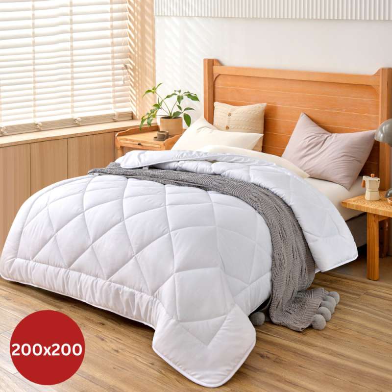 Pilotă Herzberg HG-22067WD – 200×200 cm | Calitate 4 stele, albă, hipoalergenică și confort superior