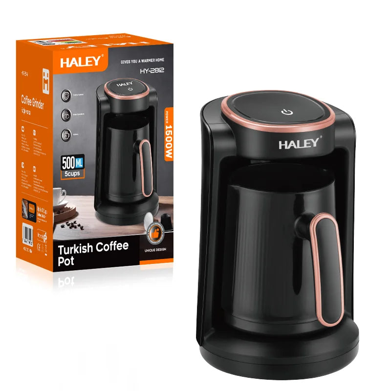 Ibric Electric pentru Cafea Turcească HALEY HY-2812 – 1500W, 500ml, 5 Cești