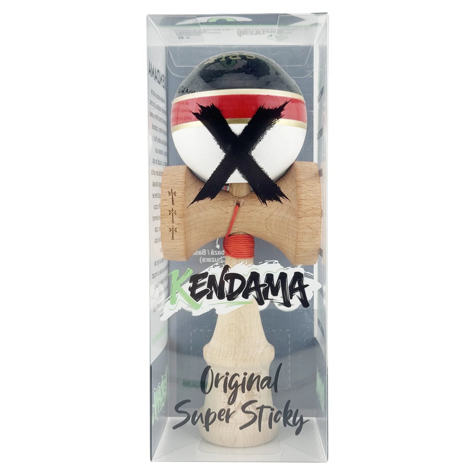 Kendama X ROYAL SPIKE V2 Profesională – Super Sticky, Lemn Natural 18 cm, Rulment Metalic, Cupe Mari
