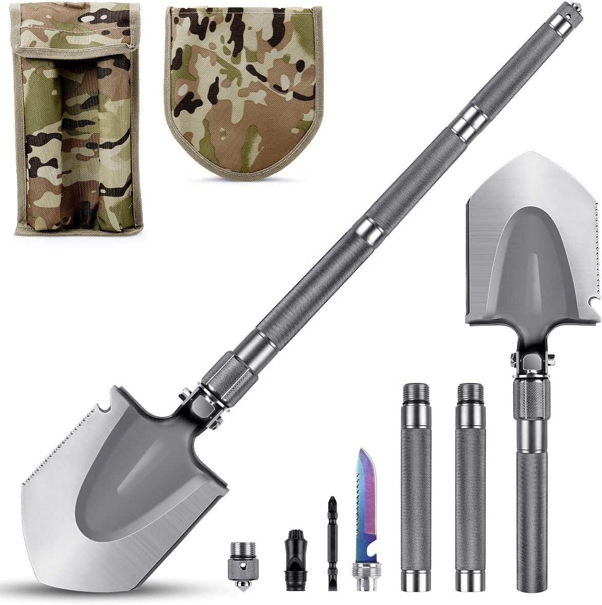 Lopata Multifunctionala Pliabila 14 in 1 pentru Supravietuire Camping Otel