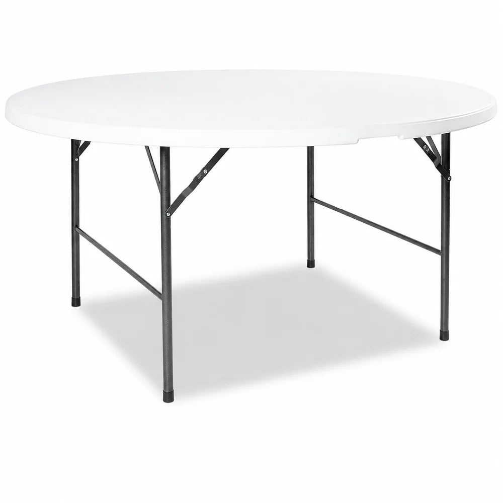 Masă Pliabilă Rotundă AT PERFORMANCE® Ø180 cm – Masă pentru Evenimente, Catering și HoReCa, Blat HDPE, Cadru Metalic