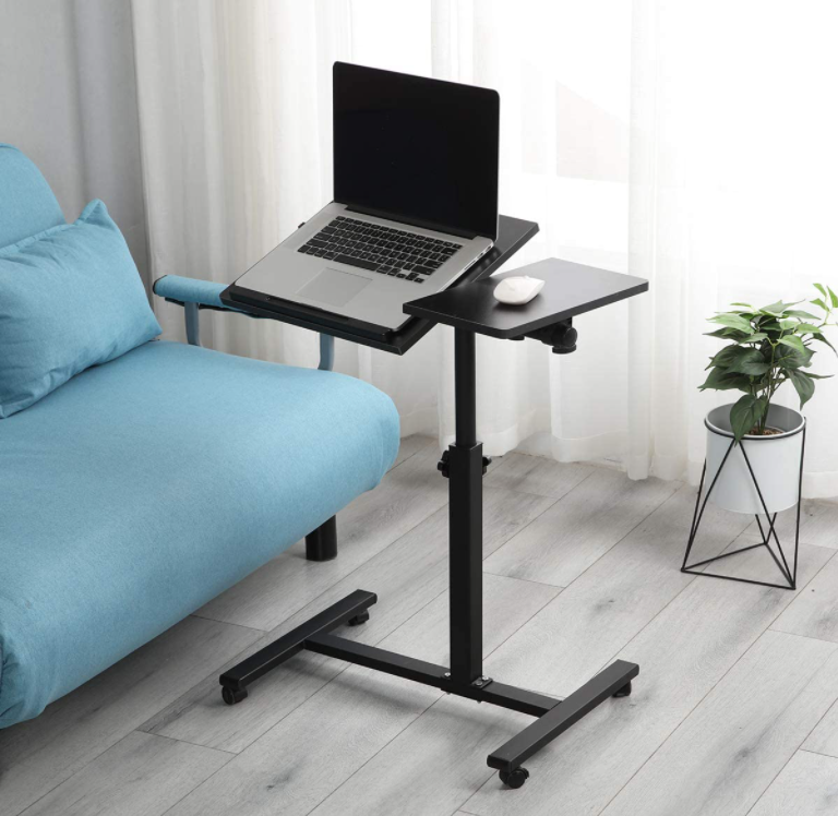 Masuta Laptop Reglabila pe Inaltime, cu Roti, 60x40cm