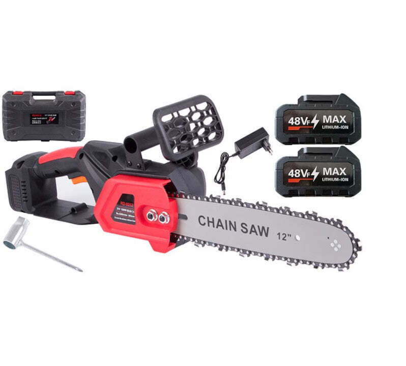 Drujbă Electrică cu Acumulator, Lamă 12 inch, 1 Acumulator 48V, 4800 RPM