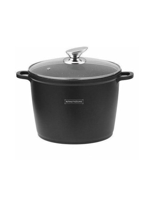 Oală Marmorată cu Capac 24 cm, 6.5L – Royalty Line RL- Antiaderentă, Compatibilă Inducție