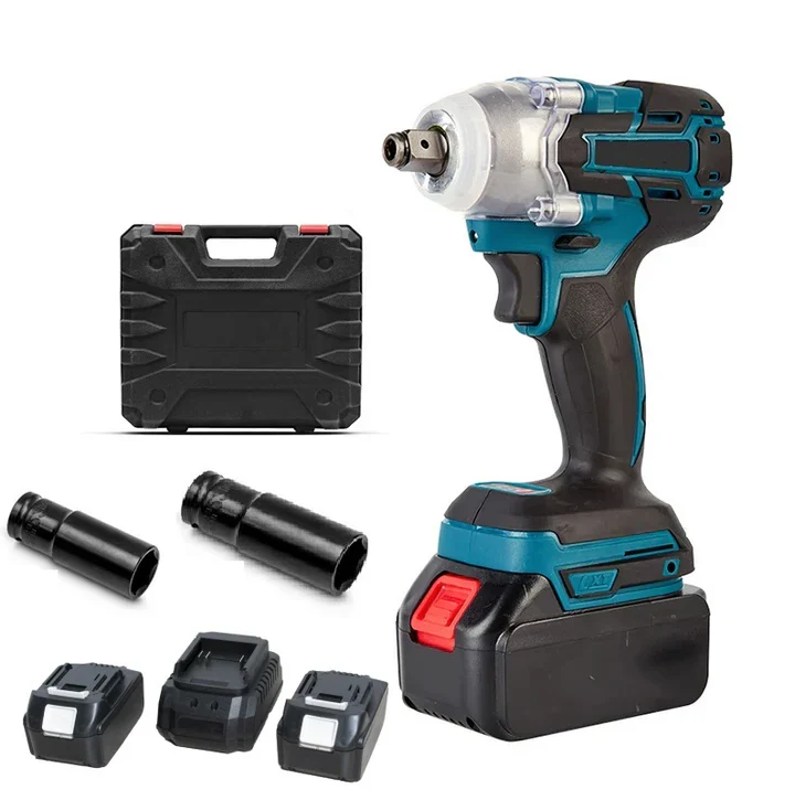 Pistol de Impact Fără Fir, 48V, 4Ah, 350–550 Nm, cu 2 Acumulatori și Valiză Profesională