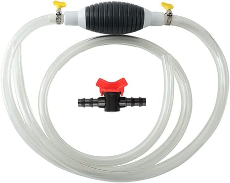 Pompa Manuala Transfer Lichide, Furtun 2M cu Para Amorsare, Cleme Incluse