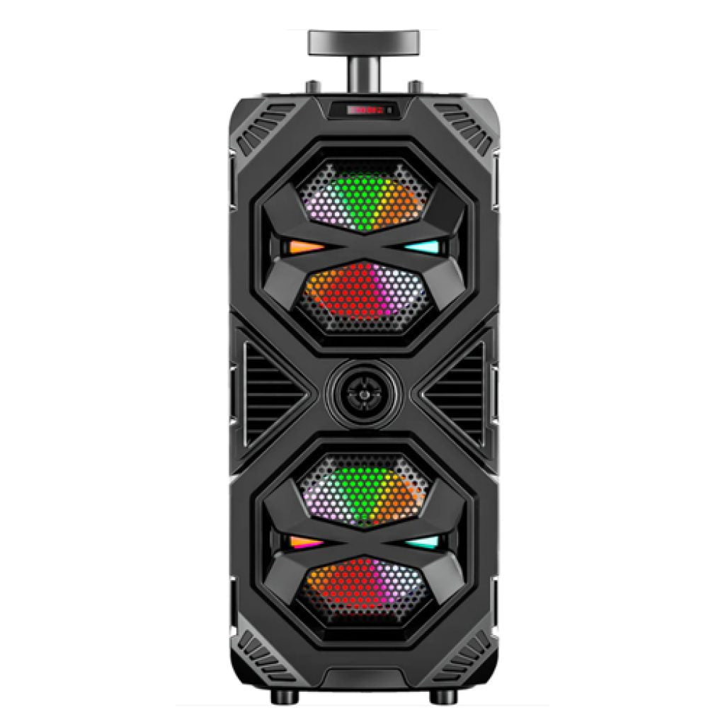 Boxă Portabilă Karaoke Sing-e ZQS8212, 2×12”, 40W, Bluetooth, LED RGB, Microfon Wireless