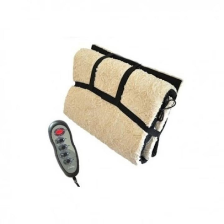 Saltea masaj cu încălzire și vibrații – 4 zone, 9 moduri, telecomandă