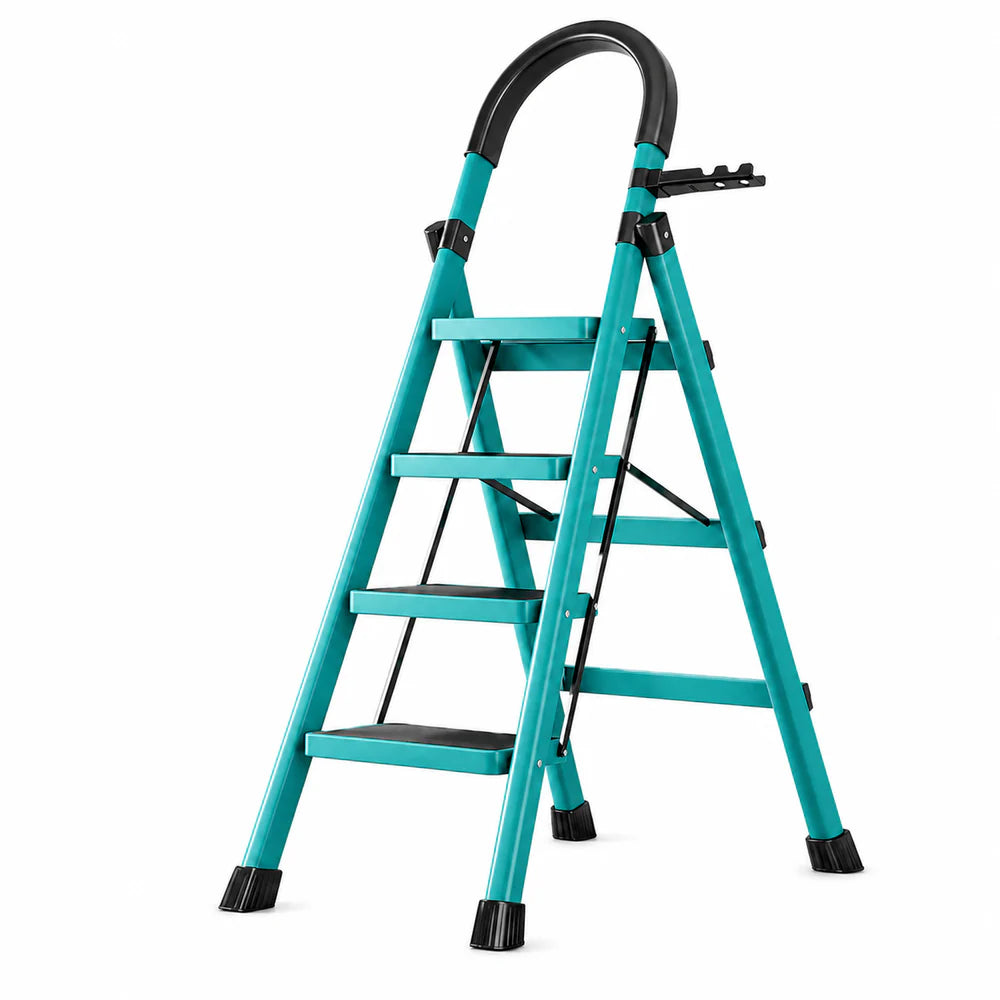 Scara Pliabila cu 4 Trepte Late, At Performance, Metalica, Maxim 150 Kg, Picioare Antialunecare