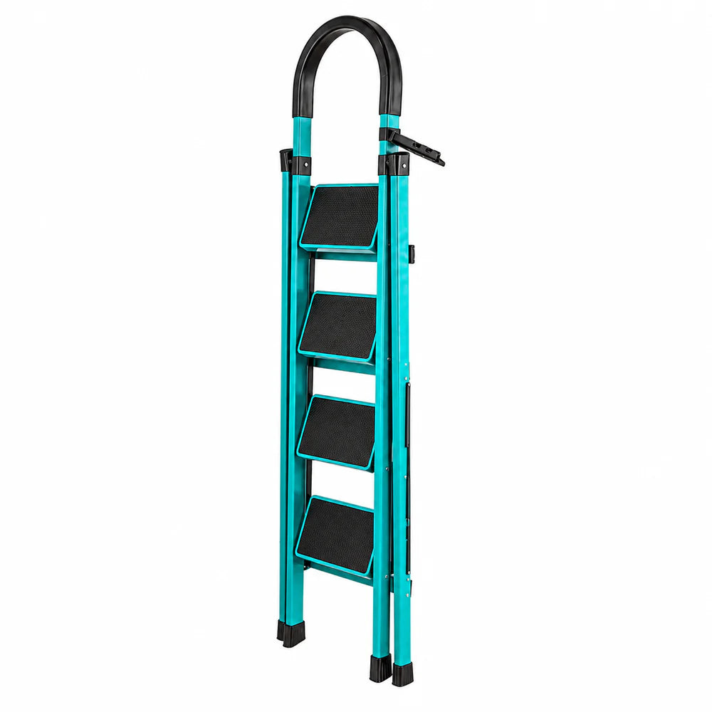 Scara Pliabila cu 4 Trepte Late, At Performance, Metalica, Maxim 150 Kg, Picioare Antialunecare