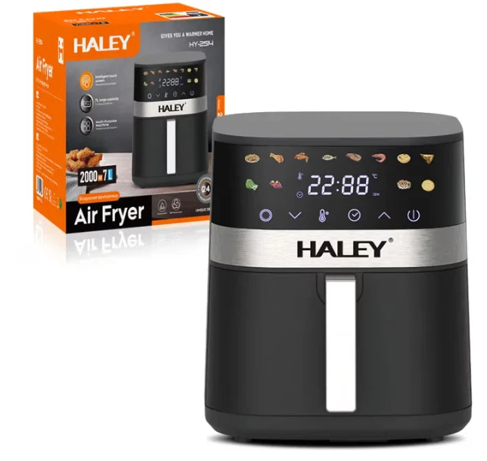 Friteuză cu aer HALEY HY-2514, 7L, 2000W, Panou Digital, Recipient Antiaderent, Protecție la Supraîncălzire
