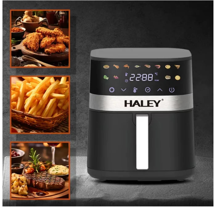 Friteuză cu aer HALEY HY-2514, 7L, 2000W, Panou Digital, Recipient Antiaderent, Protecție la Supraîncălzire