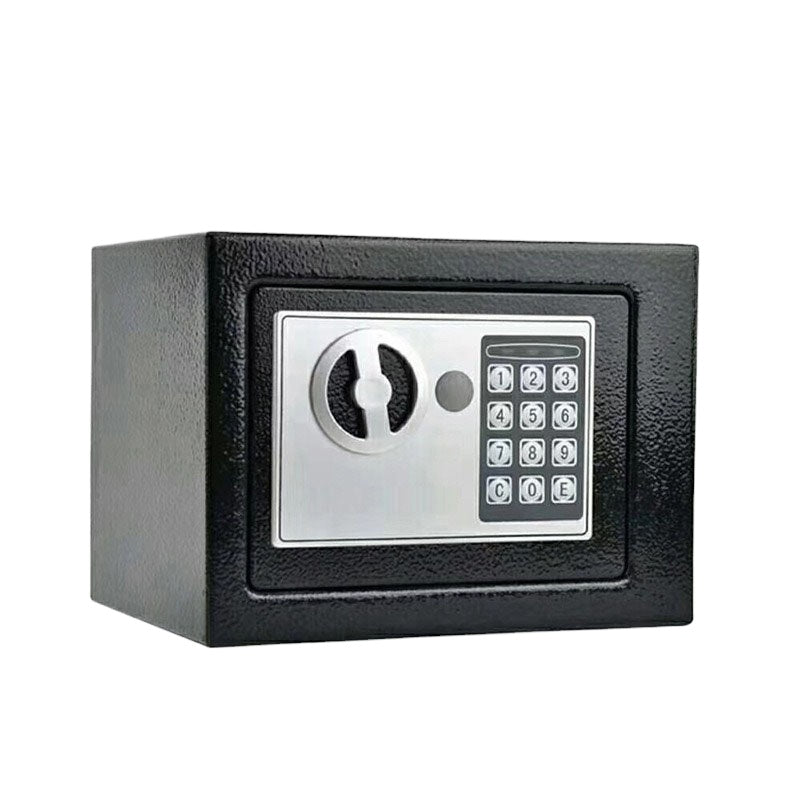 Seif Metalic Antiefractie UBX cu Cifru Electronic și Cheie | Caseta de Valori 23x17x17cm, Montare Perete/Mobilier, pentru Acasă și Birou