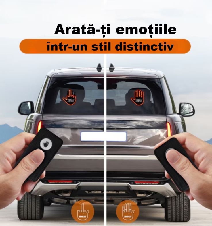 Semn LED Auto cu 4 Moduri de Luminat pentru Lunetă cu Telecomandă Wireless