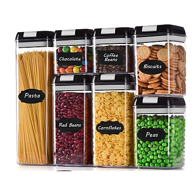 Set 7 Recipiente Alimentare cu Capac Etans | Caserole Stivuibile