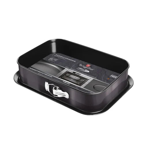 Tava Copt Dreptunghiulara cu Pereti Detasabili Berlinger Haus Carbon Pro, 39x27 cm, Strat Titan Antiaderent, Otel Carbon, Gri Metalizat, BH 1825A