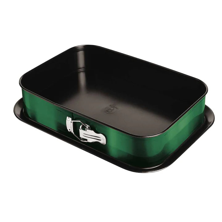 Tava Copt Dreptunghiulara cu Pereti Detasabili Berlinger Haus Emerald Collection, 39x27 cm, Strat Titan Antiaderent, Verde Smarald