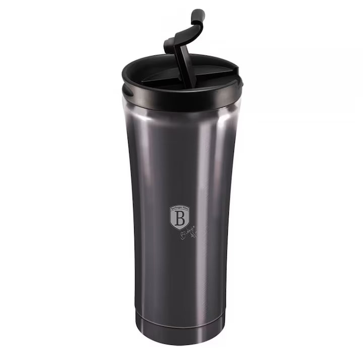 Termos Berlinger Haus Carbon Pro Edition, 0.5 Litri, Otel Inoxidabil, Pereti Dubli, Gri Metalizat