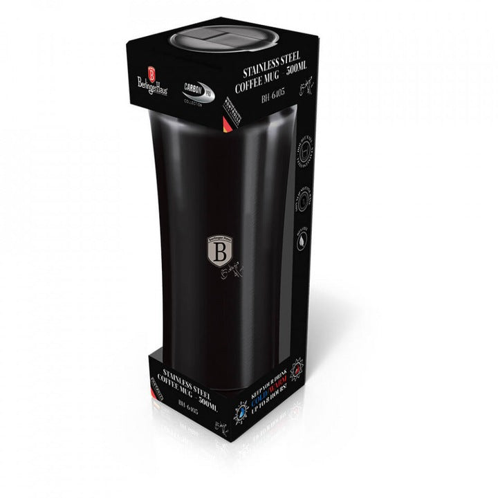 Termos Berlinger Haus Carbon Pro Edition, 0.5 Litri, Otel Inoxidabil, Pereti Dubli, Gri Metalizat